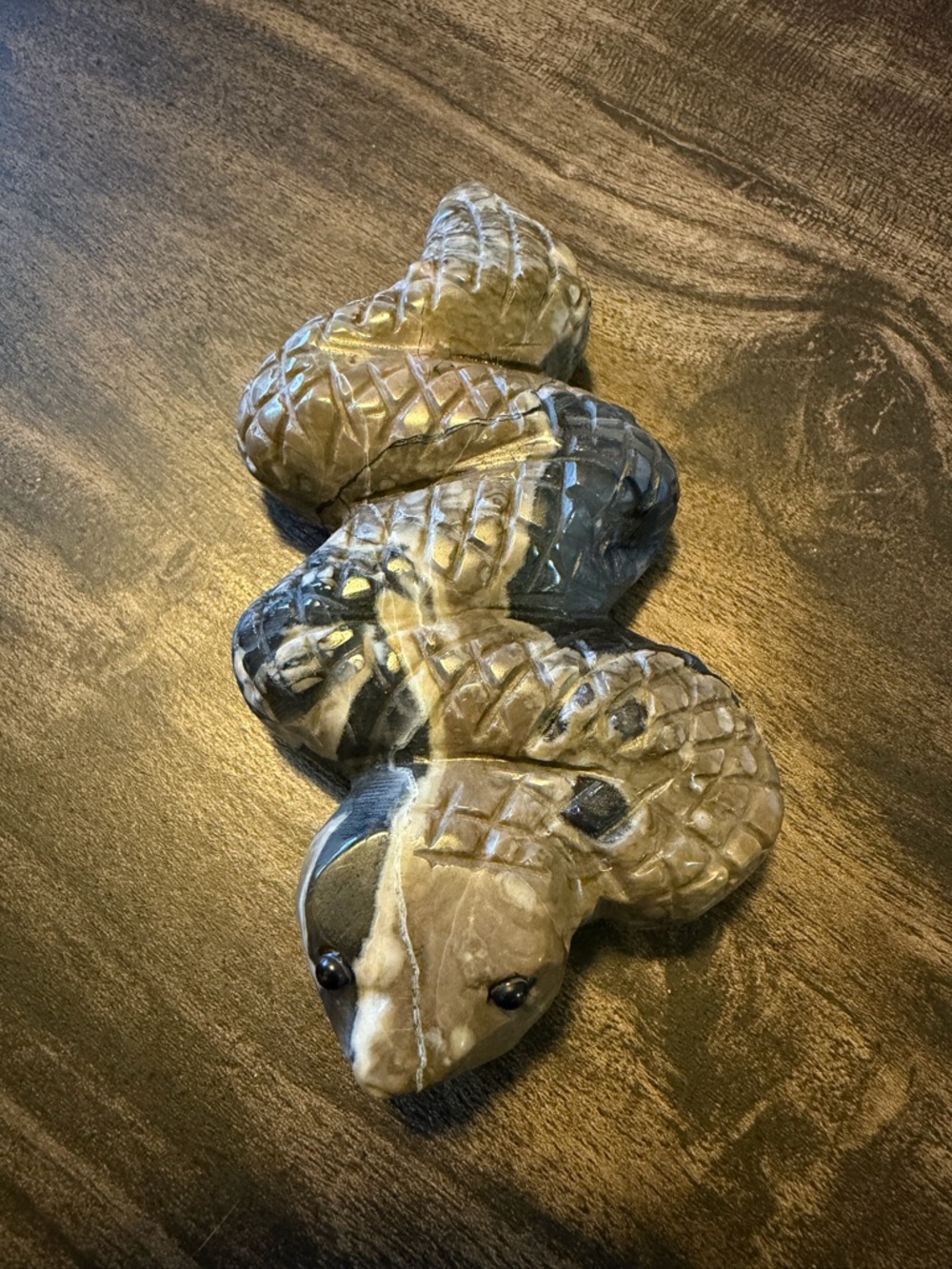 Volcano Agate Carved Snake..